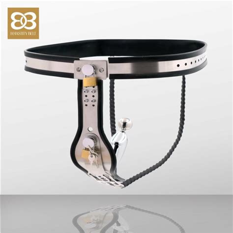 FEMALE CHASTITY BELT ANAL METAL BLACK YP1 Chastity Cage