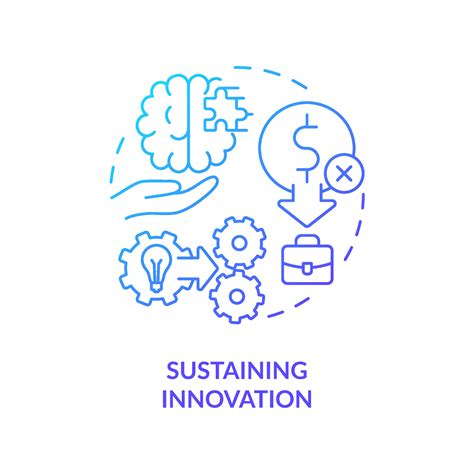 Sustaining Innovation Blue Gradient Concept Icon Form Of Innovation In