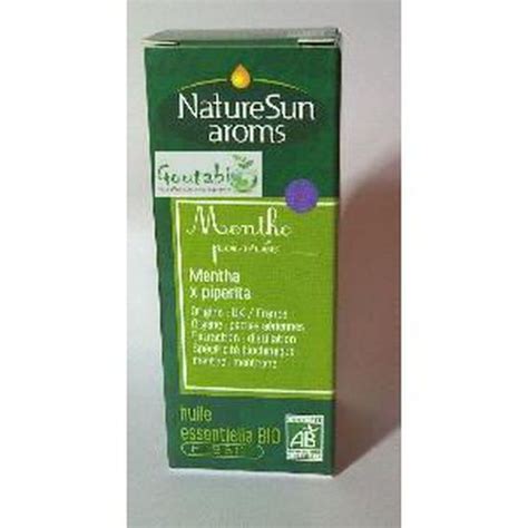 NatureSun Aroms Huile Essentielle Bio Menthe Poivrée 10ml Cdiscount