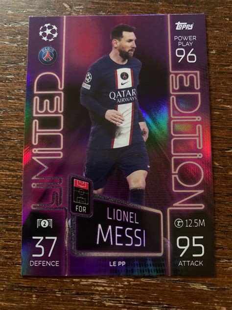 Limited Edition Lionel Messi Match Attax 2022 23