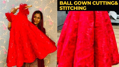 Beautiful Ball Gown Cutting And Stitching Ball Gown Stitching Video