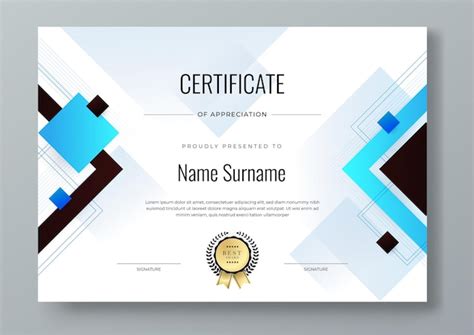 Premium Vector Vector Modern Colorful White Blue Certificate Of