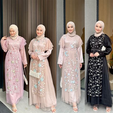 Jual RAYYANA DRESS DRESS KONDANGAN DRESS SATU OUTFIT LEBARAN