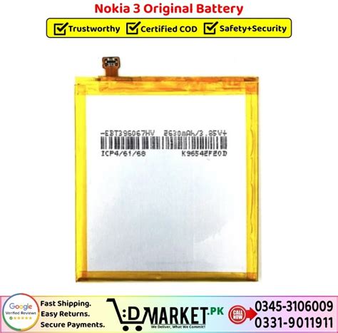 Nokia 3 Original Battery For Sale! | 100% Health!