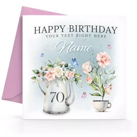 Personalised 70th Birthday Card Female Sister Friend Wife Mum Mother