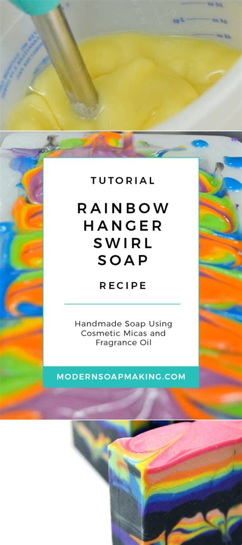 Tutorial Modified Hanger Swirl Rainbow Soap With Activated Charcoal