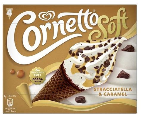 Soft Caramel Frozen Treats Cornetto Soft Stracciatella And Caramel