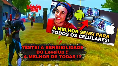 TESTEI A SENSIBILIDADE DO LEVELUP A MELHOR SENSIBILIDADE E DPI PARA