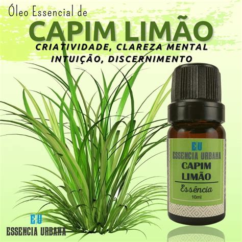 Óleo Essencial Aromático de Capim Limão 10ml da Essência Urb