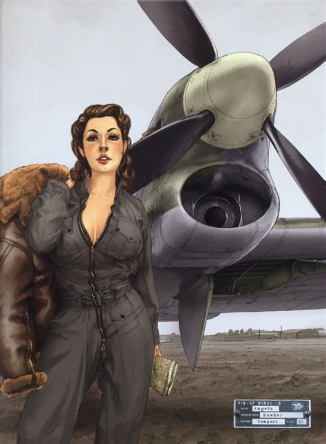 Rule 34 Big Breasts Female Flight Suit Hawker Tempest Pinup Romain Hugault 6254294