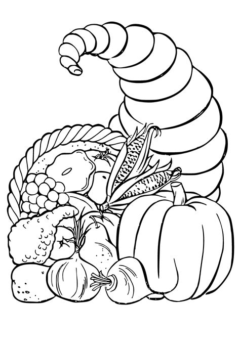 Cornucopia Baskets Coloring Pages