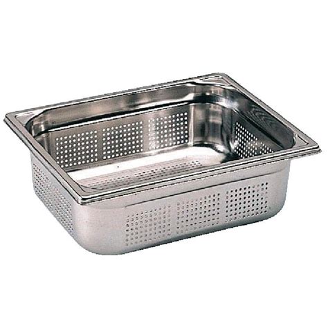 Stainless Steel Perforated Gastronorm Pan 1 2 GN X 100mm