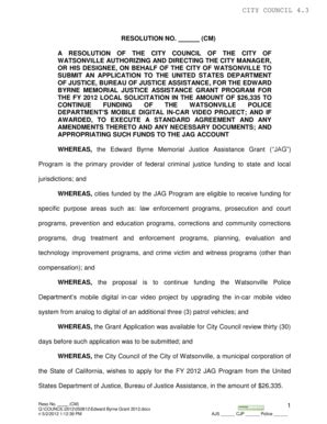 Fillable Online Cityofwatsonville Resolution No Cityofwatsonville