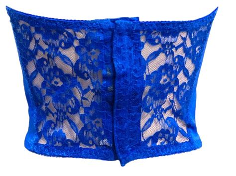 Christian Dior Lace Bustier 1990s Blue Bustier Satin Gem