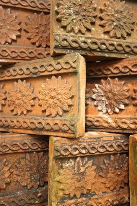 One Of A Kind Lots Of Antique Terra Cotta Edging Tiles Often Have