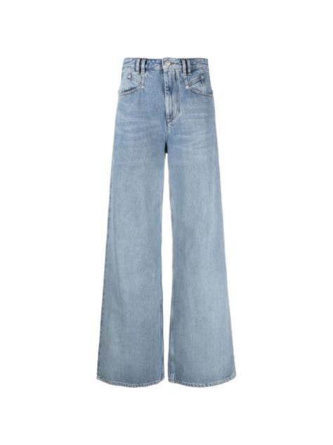 Isabel Marant Lemony Wide Leg Jeans Reversible