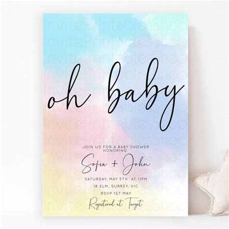 Watercolor Invite - Etsy