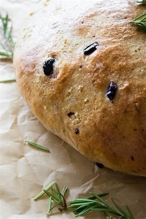 Simple Rosemary And Olive Bread Female Foodie