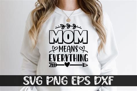 Mom Means Everything SVG Design Graphic By SVGCuteShop Creative Fabrica