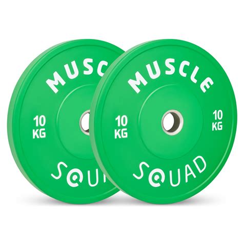 Rubber Coloured Bumper Olympic Weight Plates Musclesquad