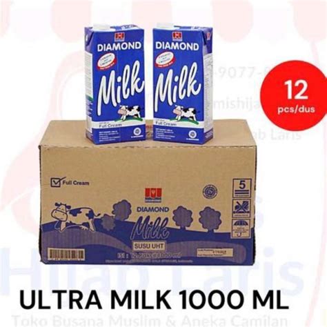 Jual Diamond Susu Uht Full Cream 1 Liter 1 Dus Isi 12 Di Seller