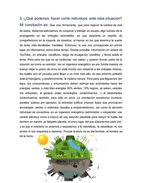 Ensayo Energias Renovables Desarrollo De H Unidad Pdf