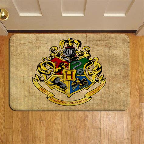 Harry Potter Hogwarts Crest Harry Potter Rug Doormat Foot Door Mat