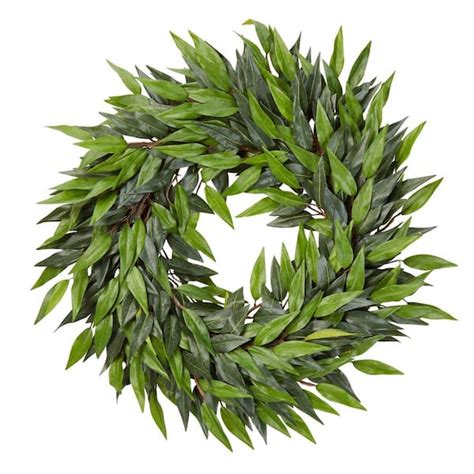 Pure Garden In Artificial Ficus Microphylla Leaf Wreath Hw