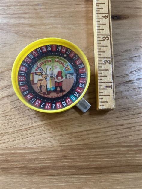 Vintage Roulette Wheel Toy Spring Loaded Santas Workshop Colorado Ebay