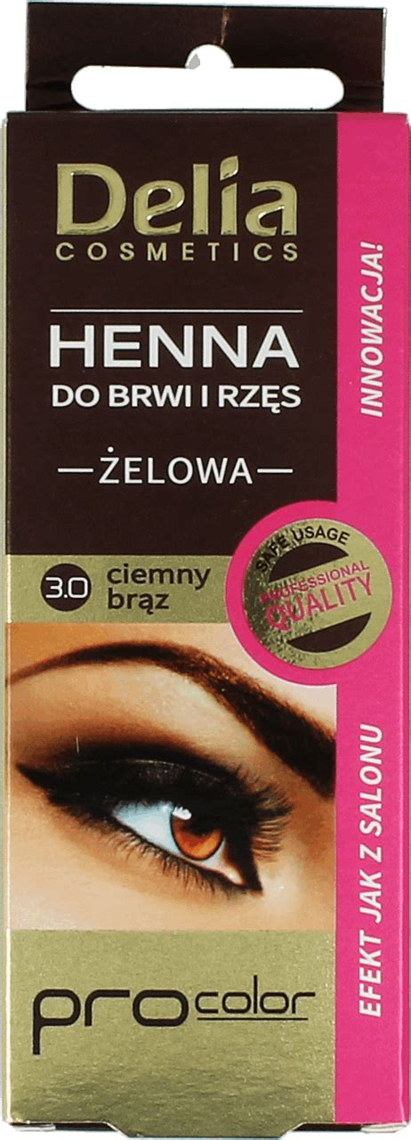 Delia Elowa Henna Do Brwi I Rz S Ciemny Br Z Szt Nr Kat