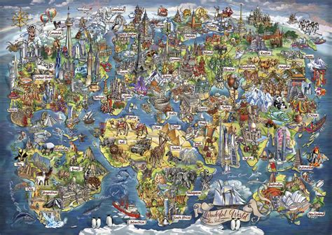 Puzzle Meravigliosa Mappa Del Mondo 3 000 Pezzi Puzzle Mania It