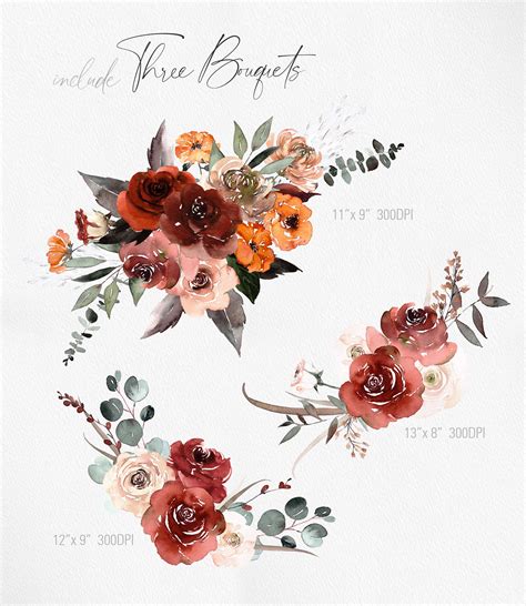 Watercolor Bouquet Fall Watercolor Watercolor Invitations Watercolor