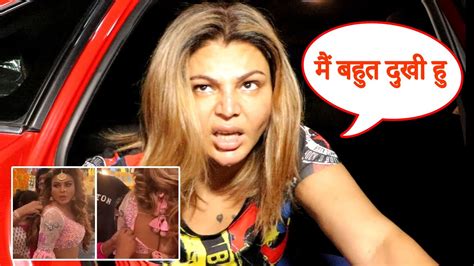 Rakhi Sawant Funny Pap Talk On Her Wardrobe Malfunction Youtube