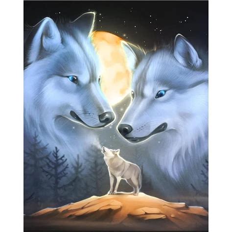 Peinture Diamant D Complet Diamond Painting Loup Diamant Painting Loup