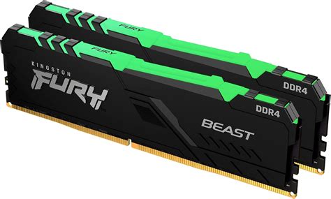 Kingston Fury Beast Rgb 16gb 2x8gb 3600mts Ddr4 Cl17 Desktop Memory