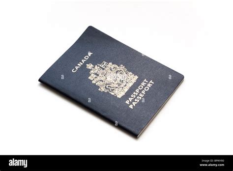 Canadian Passport On A White Background Stock Photo Alamy