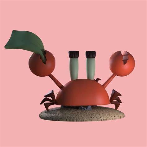 Primitive Mr Krabs 3d Model 3d Printable Cgtrader