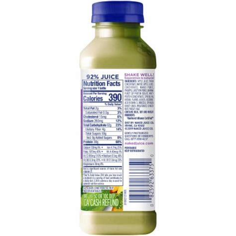 Naked Juice Protein Greens No Sugar Added Juice Smoothie Drink