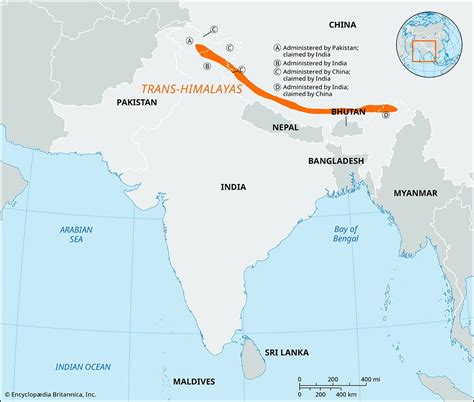 Trans Himalayas Map India And Facts Britannica