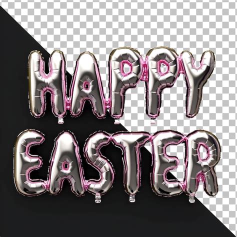 Diseño de tarjeta de felicitación de Pascua feliz con fondo PNG