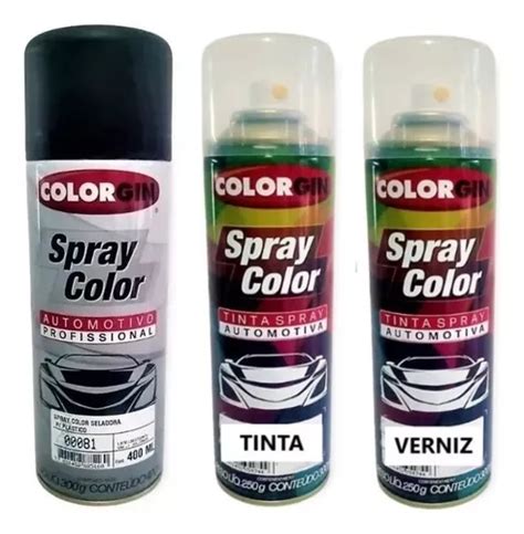 Kit Black Piano Automotivo Spray Verniz Selador Colorgin Frete grátis