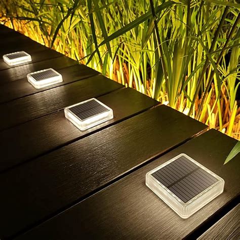 Lacasa Luci Solari Giardino 4 Pezzi 30LM LED Lampada Solare Da Esterno