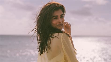 Pooja Hegde In Bikini And See Through Shirt Gets Some Vitamin D After Taking A Dip In The Sea