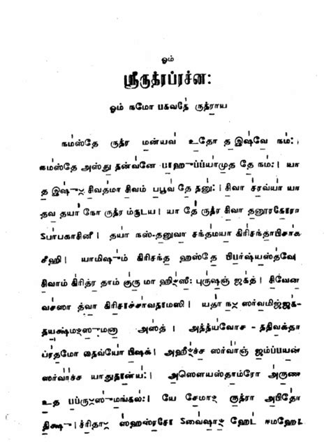 Sri Rudram Tamil Full Namakam Chamakam | PDF