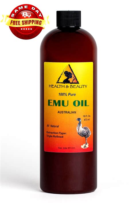 Australian Organic Emu Oil Triple Refined 100 Pure Premium Prime Fresh 16 Oz