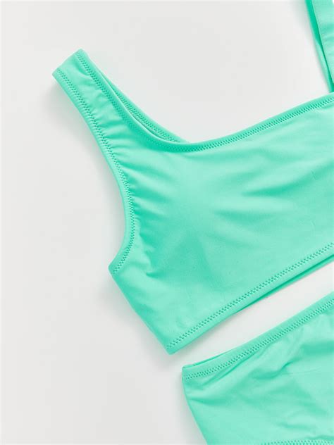 Yeşil Hızlı Kuruyan Kız Çocuk Bikini S4CQ12Z4 KXX LCW