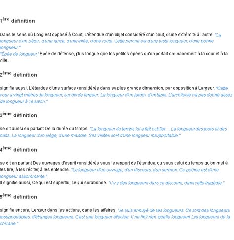 Longueur La Définition