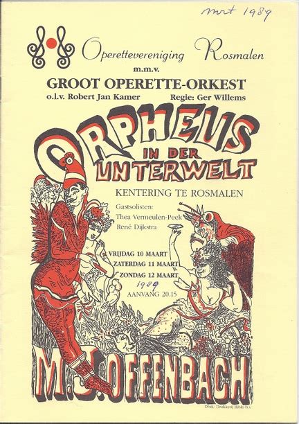 Orpheus 1989 Operette Rosmalen