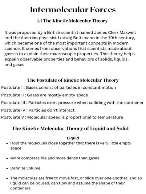 Intermolecular Forces | PDF | Liquids | Intermolecular Force