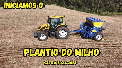 VALTRA A 104 E IMASA SAGA 815 NO PLANTIO DO MILHO SAFRA 2023 2024